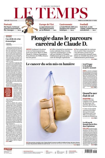 Le Temps 22 octobre 2024 Une